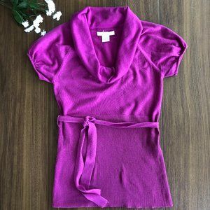 Charlotte Russe Small Collared Fit Purple Top